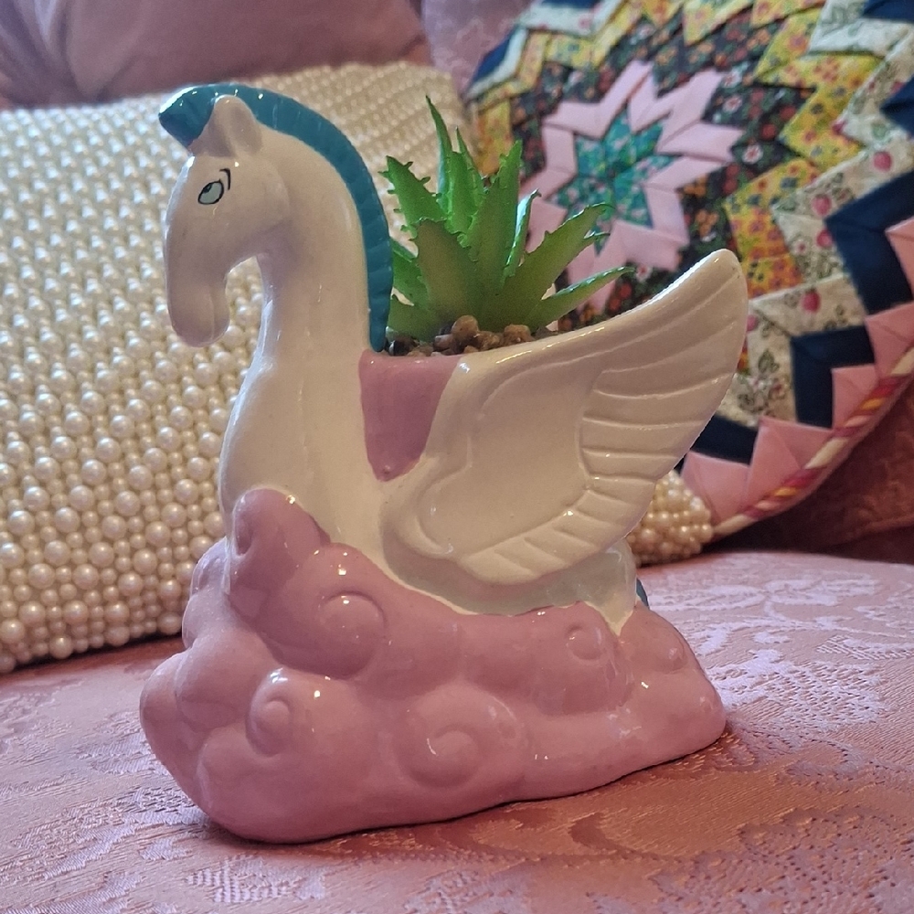 Disney Hercules - Pegasus Artificial Succulent Planter Figurine